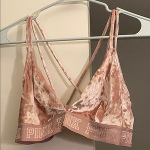 PINK velvet bralette